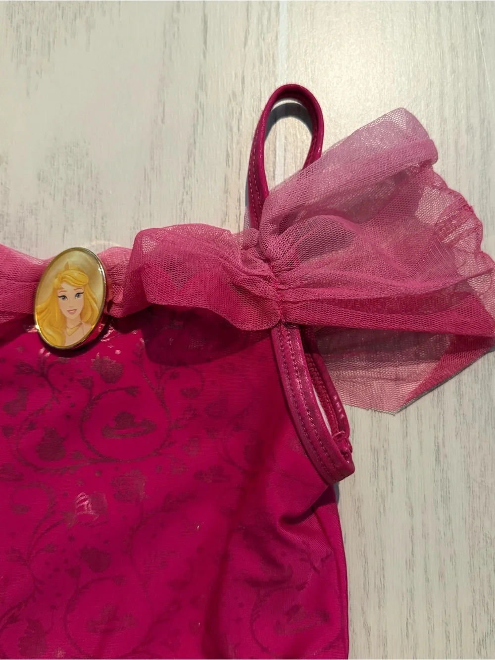 Disney Parks Princess Aurora Girls 3 Pink Tutu One Piece Swimsuit